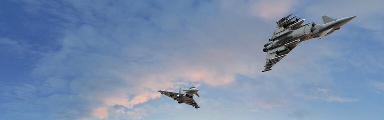 military fighter jets - modern armed military fighter jets flys in formation