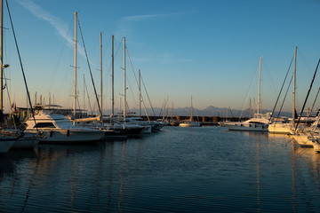 Obraz na płótnie Canvas Harbor in Marina di Pisa, Italy
