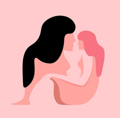 Freedom woman vector illustration