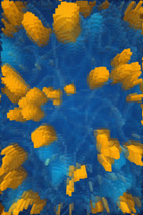 Multicolor  dynamic cubes and vivid shapes background for interesting and creative ideas. Suitable...