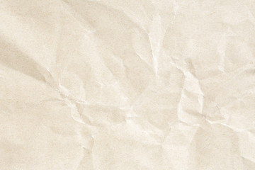 Crumpled brown background paper texture