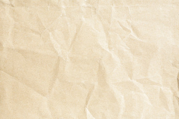 Crumpled brown background paper texture