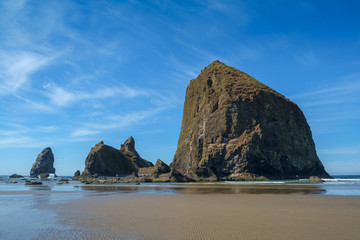 Cannon Beach and Haystack Rock, Oregon, Pacific Northwest, USA.
