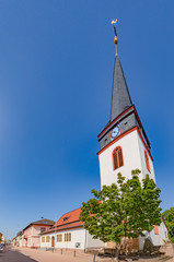 Fototapeta na wymiar old church in Woellstein from 1542