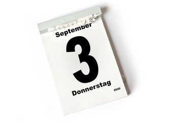 3. September 2020