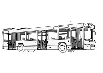 city bus vector
