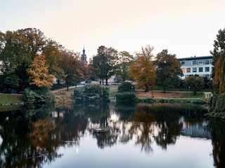 Fototapeta na wymiar Copenhagen Lake in the park