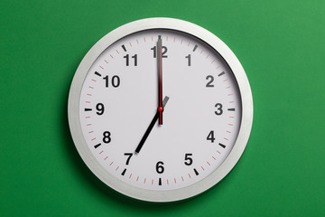 clock shows seven o'clock