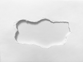 pieces of torn hole in paper texture background, copy space.