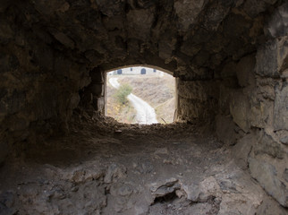 tunnel in cave