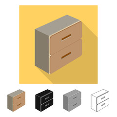 Vector design of bedroom and room logo. Collection of bedroom and furniture stock vector illustration.