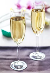 Foto op Aluminium Two glasses of champagne. Brunch. Engagement © Наталья Купрейченко
