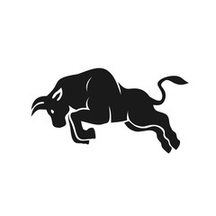 creative Strong bull logo vector illustration
