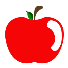 Isolated red apple image. Vector illustration design