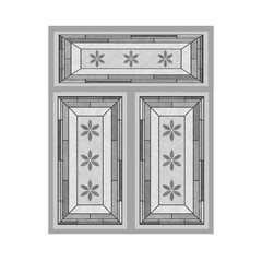 Isolated object of door and front logo. Set of door and wooden stock vector illustration.