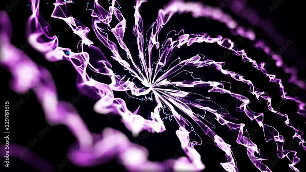 Poster abstract background with animation of rotation circles and rings with light rays and glow. abstract 