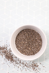 chia seed, top view