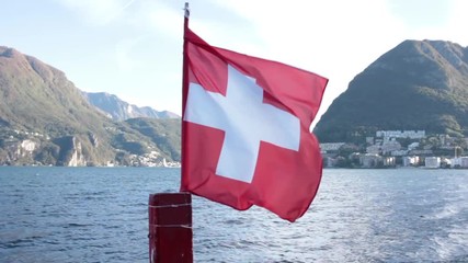 Flag of Switzerland, Lugano Lake