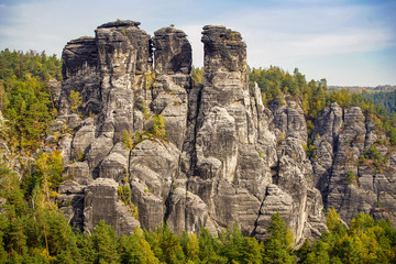 Elbsandsteingebirge im Basteigebiet