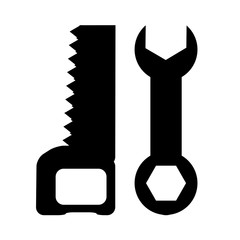 Set of icons of building tools. Vector illustration