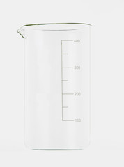 Empty retort on a white background