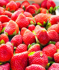 Delicious fresh ripe strawberries background
