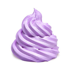 Blueberry frozen yogurt isolated on white background