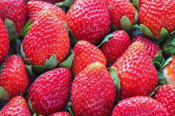 Delicious fresh ripe strawberries background