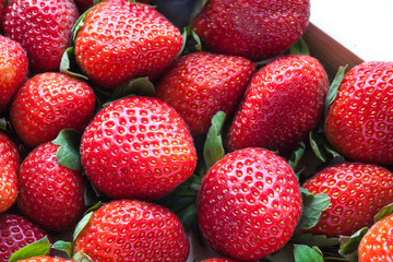 Delicious fresh ripe strawberries background