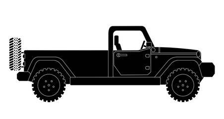 pickup truck. Classic truck. Isolated vector eps 10