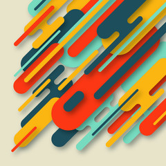 Colorful rounded stripes corner design.