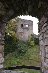 Fototapeta na wymiar Hukvaldy castle ruins in Czech republic
