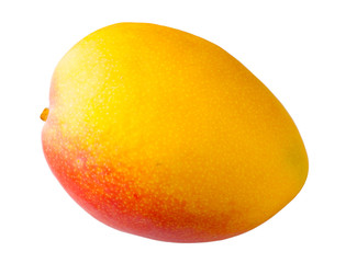 Mango fruit isolated on white background. closeup 
