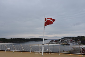 Fahne, Flagge, wehen, Kreuz, Dänemark, Wind, wehen, Mast, Fahnenmast, weiß, rot, Nation,...