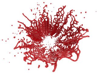 Red paint abstract splash background