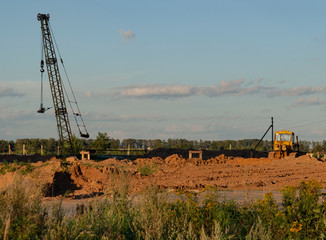 construction equipment at the construction site