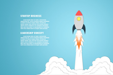startup business plan concept innovation creative idea design leadership rocket flying up to sky infographic strategy target to success of management development marketing finance investment project.