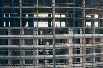 Under construction high-rise building