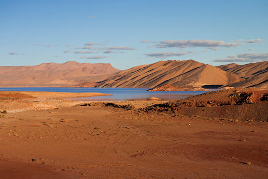 Hassan Addakhil Lake near Errachidia in Morocco