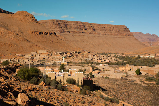 Village of Ait el Fkih on the edge of Ziz, Morocco