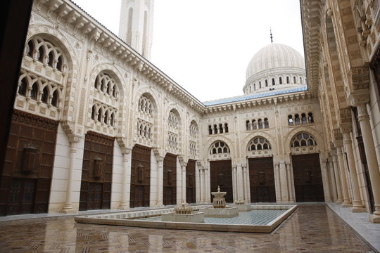 mosque courtyard in constantine, algeria