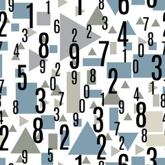 Seamless Pattern with the Numbers