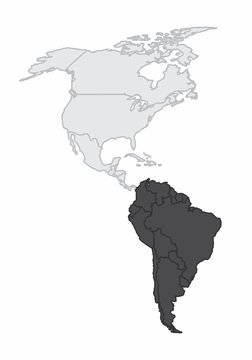 The american continent map