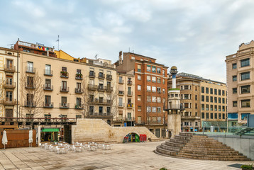 Sant Joan square, Lleida, Spain - obrazy, fototapety, plakaty