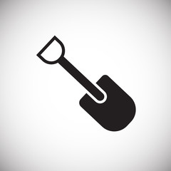 Shovel on white background icon