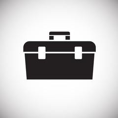 Tool box on white background icon