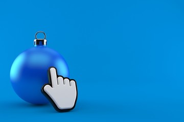 Obraz premium Christmas bauble with web cursor