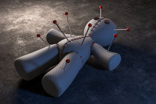 3D Illustration Voodo Puppe