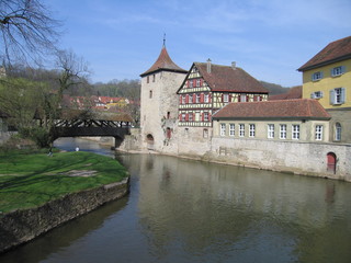 Kocher mit Sulferturm in Schwäbisch Hall