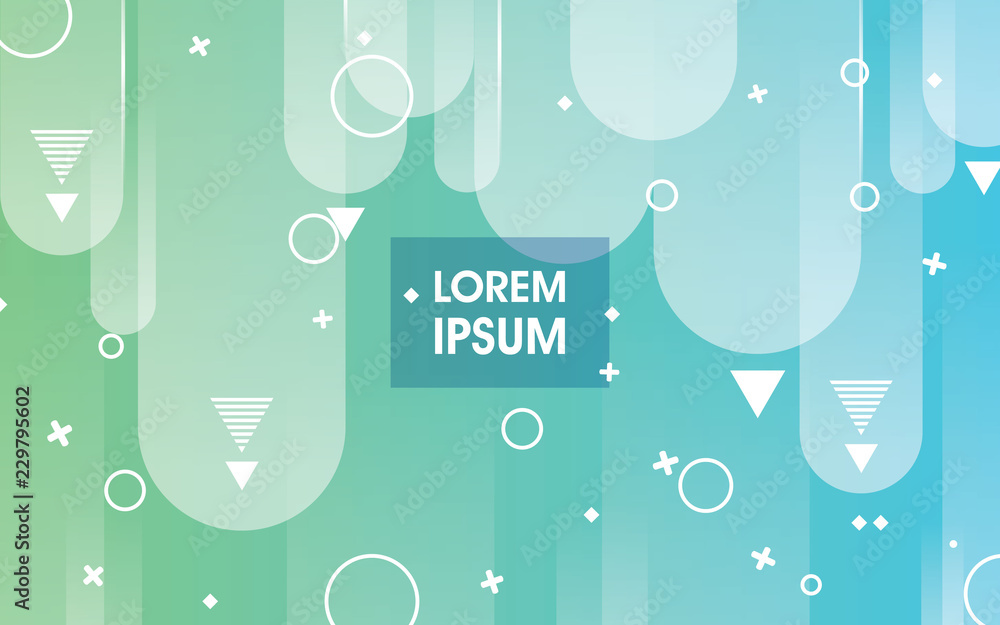 Poster geometric background vector illustration. dynamic shape composition
